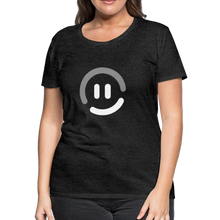 Load image into Gallery viewer, pop.in Smiley Face Women’s Premium T-Shirt - charcoal gray
