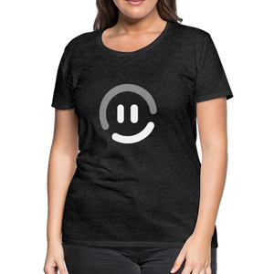 pop.in Smiley Face Women’s Premium T-Shirt - charcoal gray