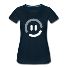 Load image into Gallery viewer, pop.in Smiley Face Women’s Premium T-Shirt - deep navy
