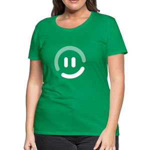 pop.in Smiley Face Women’s Premium T-Shirt - kelly green
