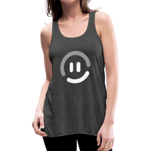 Load image into Gallery viewer, pop.in Smiley Face Women&#39;s Flowy Tank Top by Bella - deep heather
