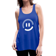 Load image into Gallery viewer, pop.in Smiley Face Women&#39;s Flowy Tank Top by Bella - royal blue
