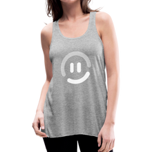 Load image into Gallery viewer, pop.in Smiley Face Women&#39;s Flowy Tank Top by Bella - heather gray
