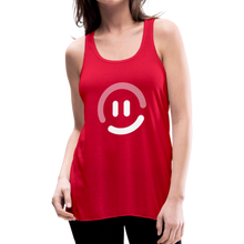 Load image into Gallery viewer, pop.in Smiley Face Women&#39;s Flowy Tank Top by Bella - red
