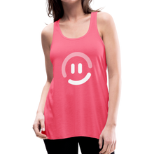 Load image into Gallery viewer, pop.in Smiley Face Women&#39;s Flowy Tank Top by Bella - neon pink
