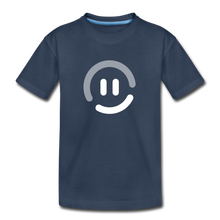 Load image into Gallery viewer, Kid’s Premium Organic pop.in Smiley Logo T-Shirt - navy
