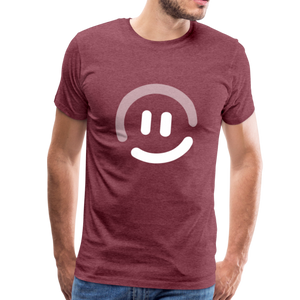pop.in Smiley Face Men's T-Shirt - heather burgundy