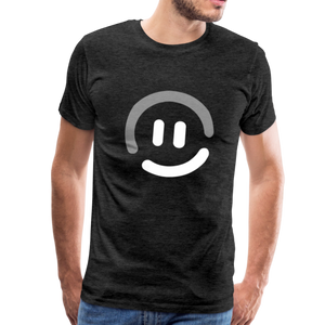 pop.in Smiley Face Men's T-Shirt - charcoal gray