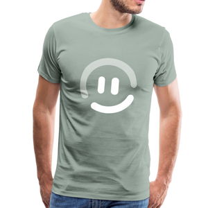 pop.in Smiley Face Men's T-Shirt - steel green