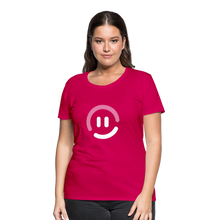 Load image into Gallery viewer, pop.in Smiley Face Women’s T-Shirt - dark pink
