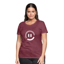 Load image into Gallery viewer, pop.in Smiley Face Women’s T-Shirt - heather burgundy
