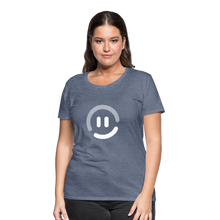 Load image into Gallery viewer, pop.in Smiley Face Women’s T-Shirt - heather blue
