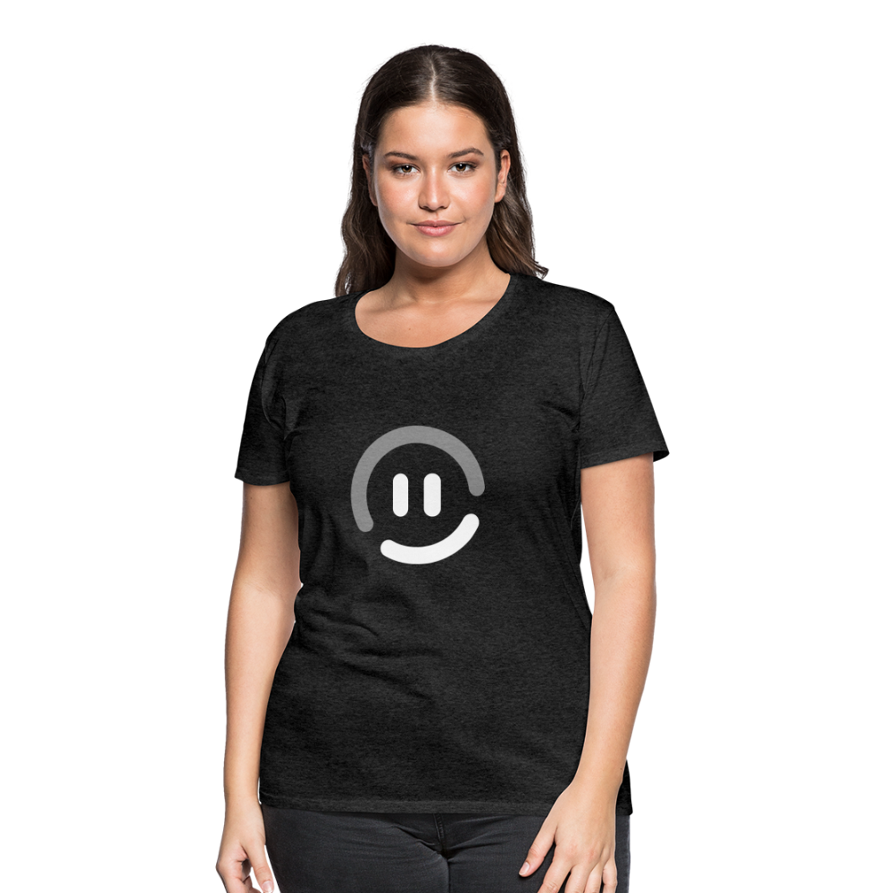 pop.in Smiley Face Women’s T-Shirt - charcoal gray